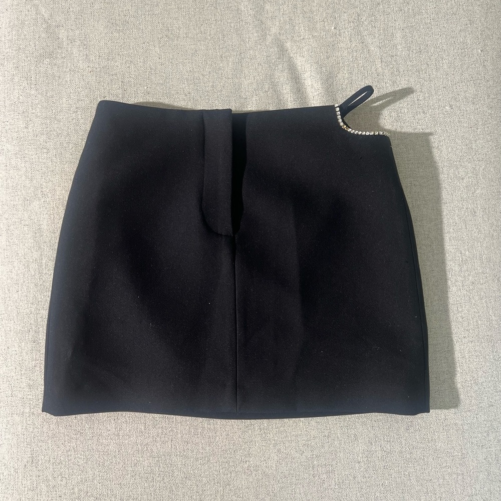 Zara Rhinestone Mini Skirt - Size XS - Black - Picture 3 of 9
